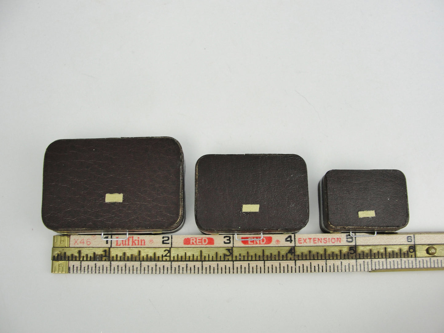 Miniature suitcase dollhouse accessories set of 3
