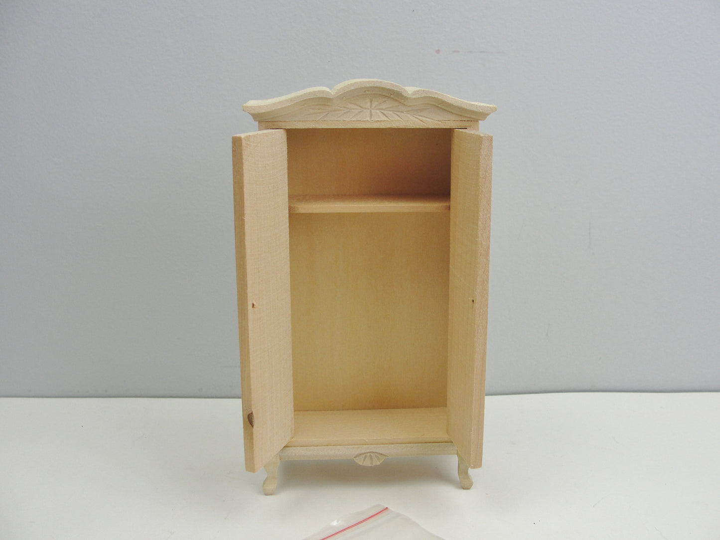 Miniature dollhouse armoire wardrobe