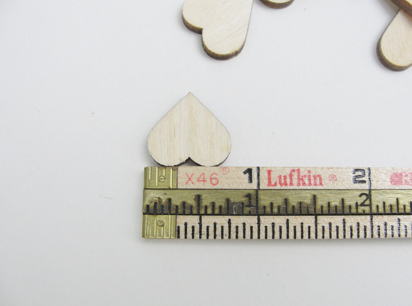 12 Wooden traditional hearts 3/4 inch wide 1/8" thick