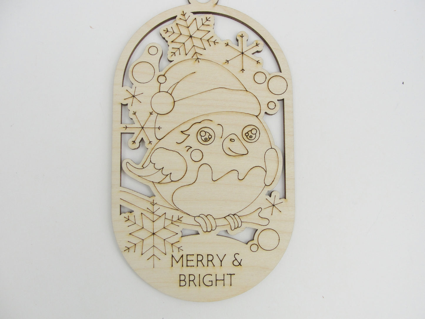 Ornament coloring kit with Crayola brand colored pencils