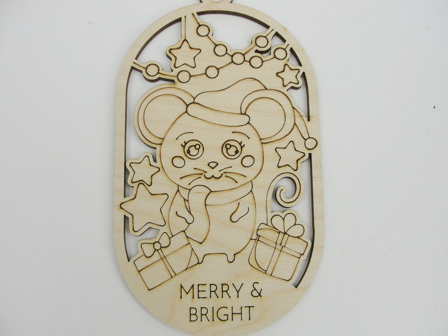 Ornament coloring kit with Crayola brand colored pencils