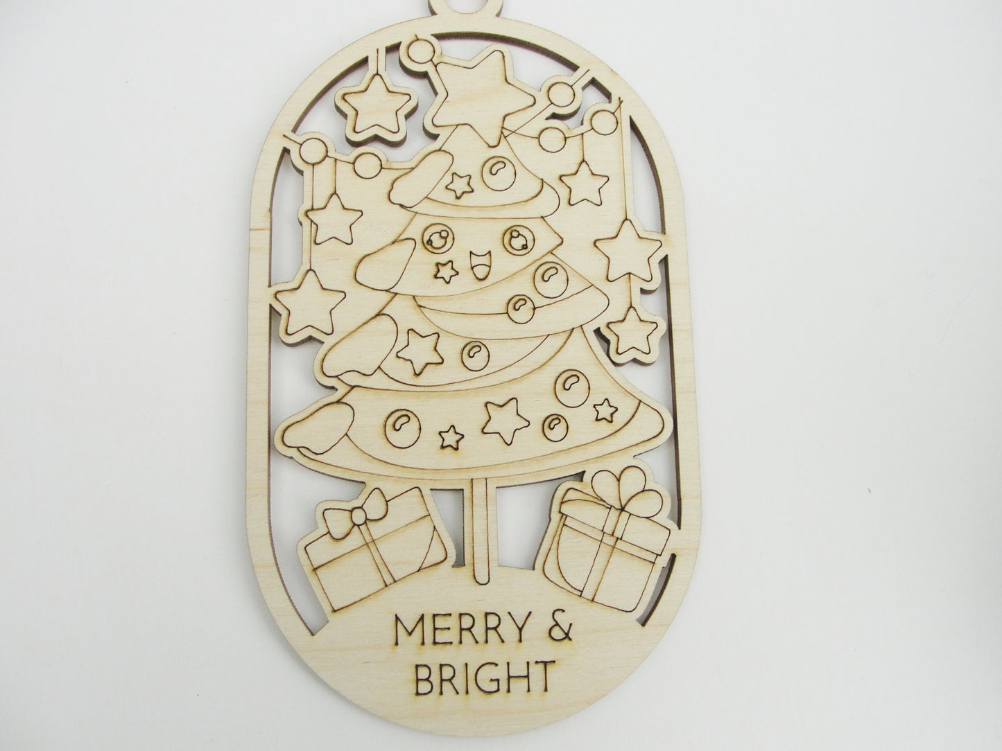 Ornament coloring kit with Crayola brand colored pencils