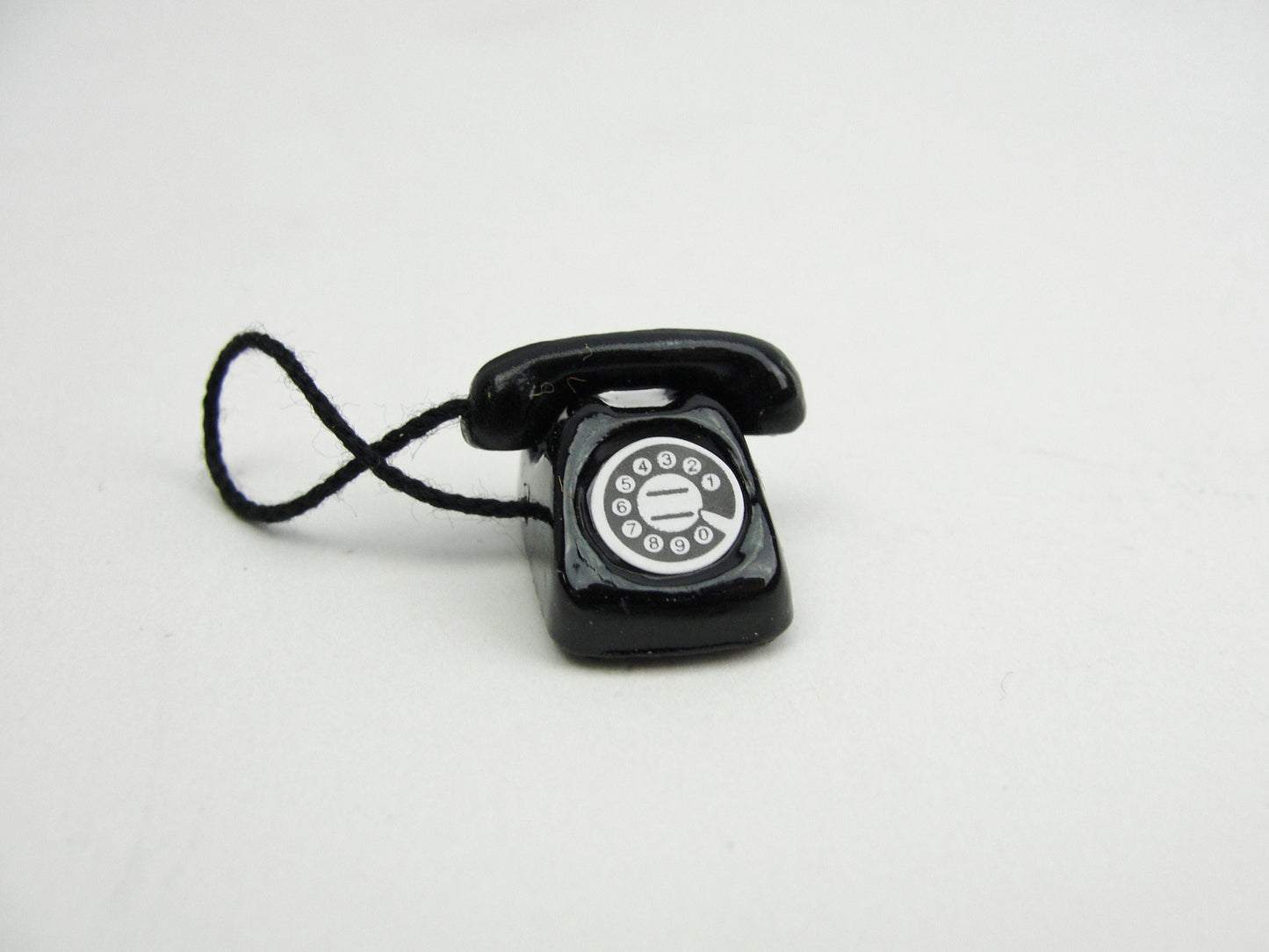 Dollhouse miniature black, red or pink telephone