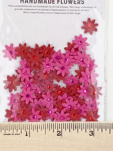 Mini spiky flowers for card making or scrapbooking