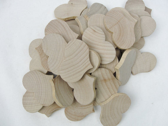 Wooden country hearts 1 1/2" wide 1 1/8" tall 3/16" thick unfinished - Wood parts - Craft Supply House