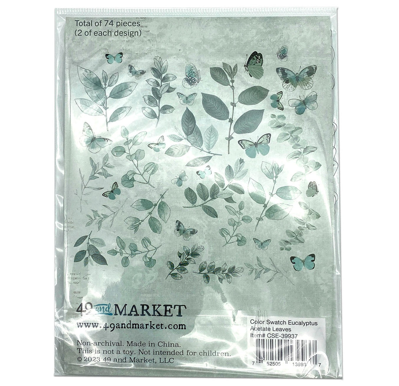 Green acetate leaves for scrapbook (non archival)