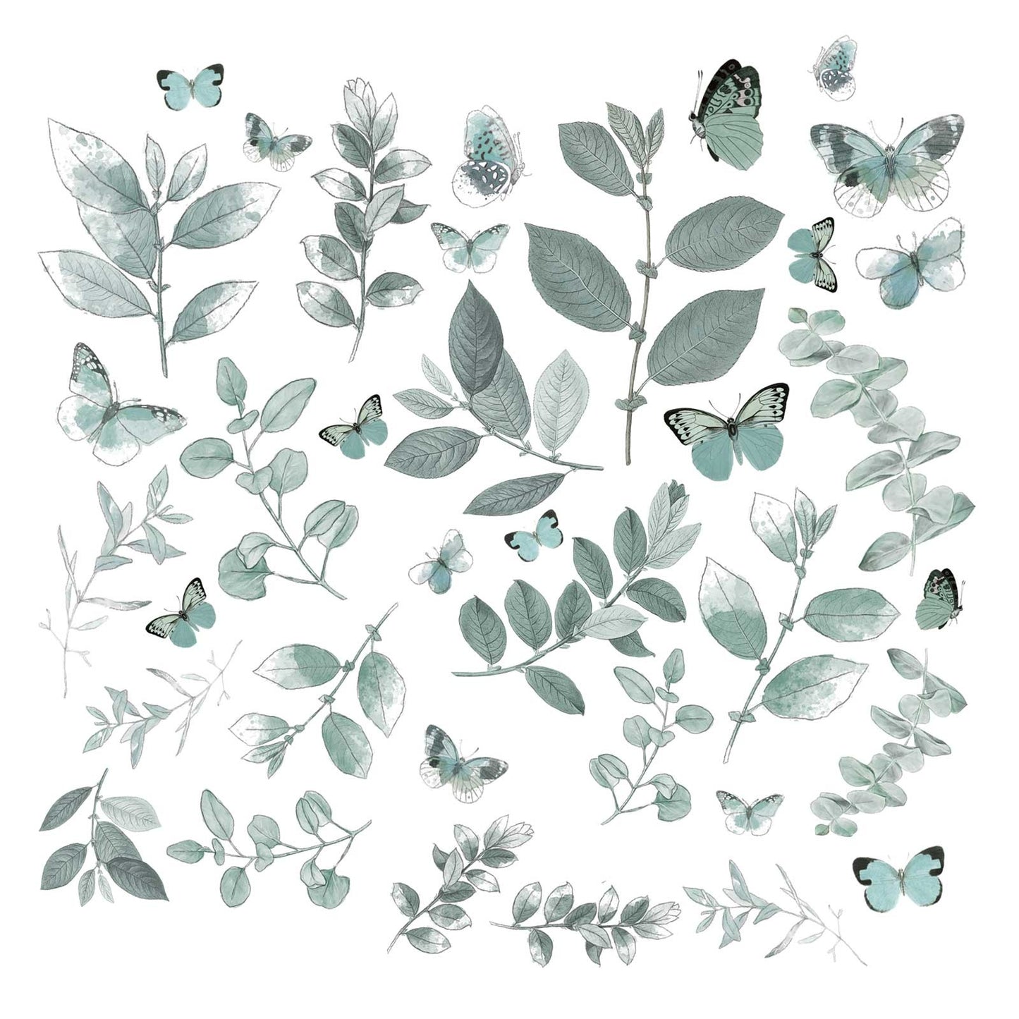Green acetate leaves for scrapbook (non archival)