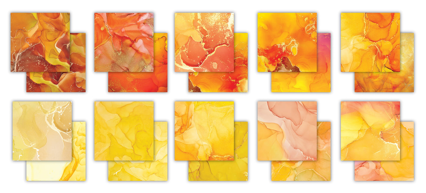 Ink Drops - Sunset 6x6 scrapbook ardstock paper pad Craft Consortium