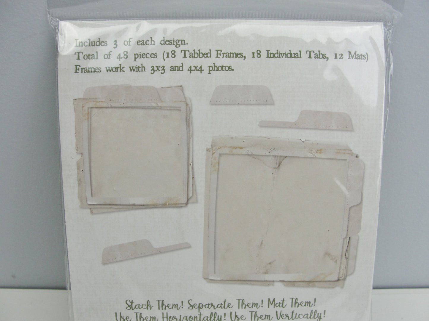49 and Market cardstock frames for scrapbooking or journaling choose your size