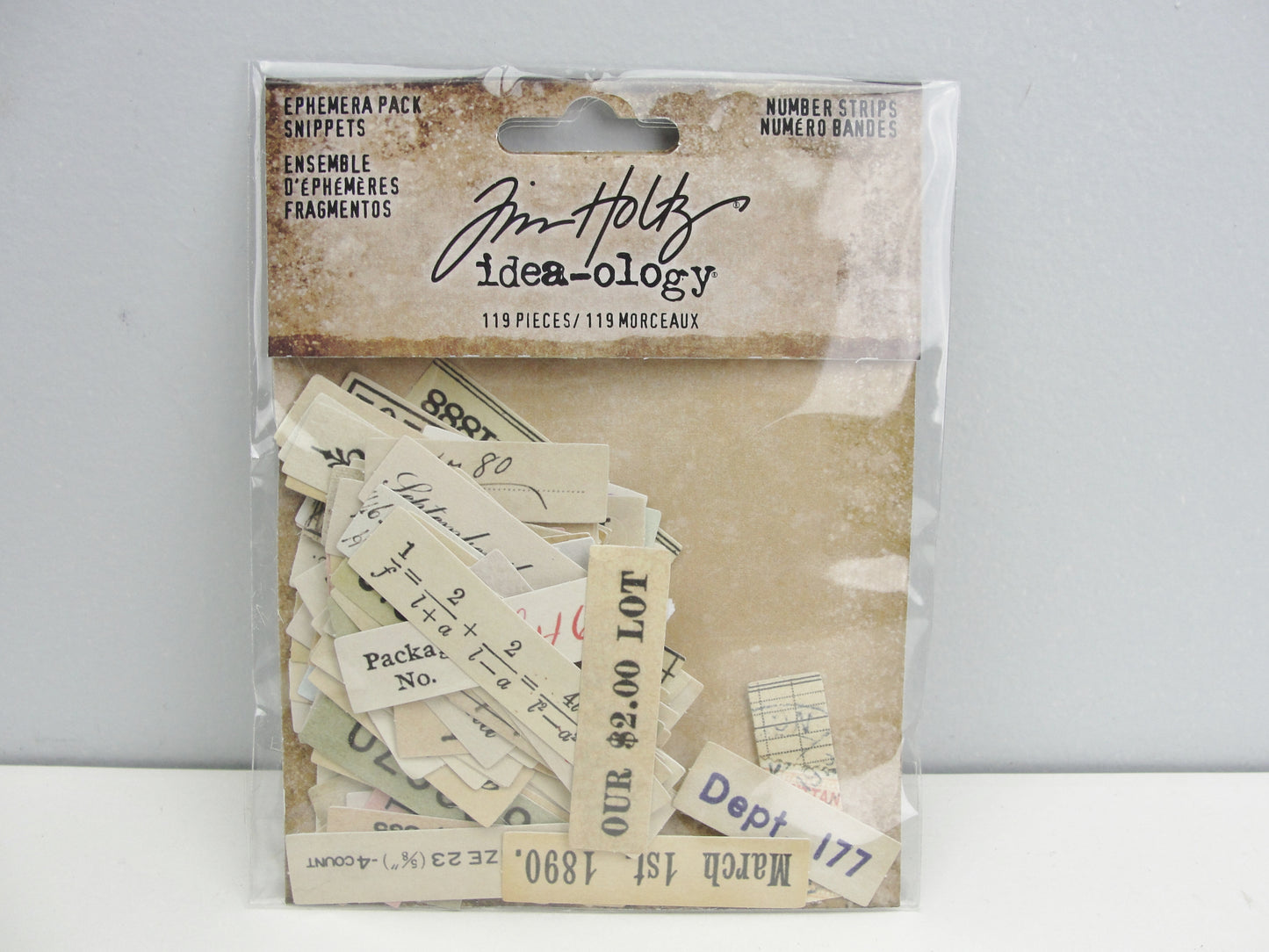 Tim Holtz Number Strips Snippets