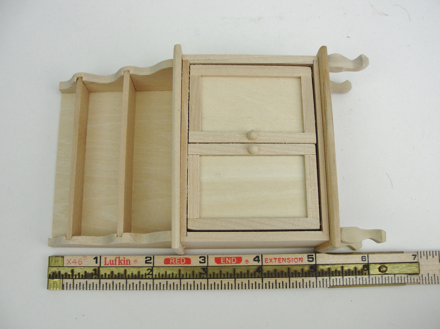 Miniature dollhouse hutch cabinet