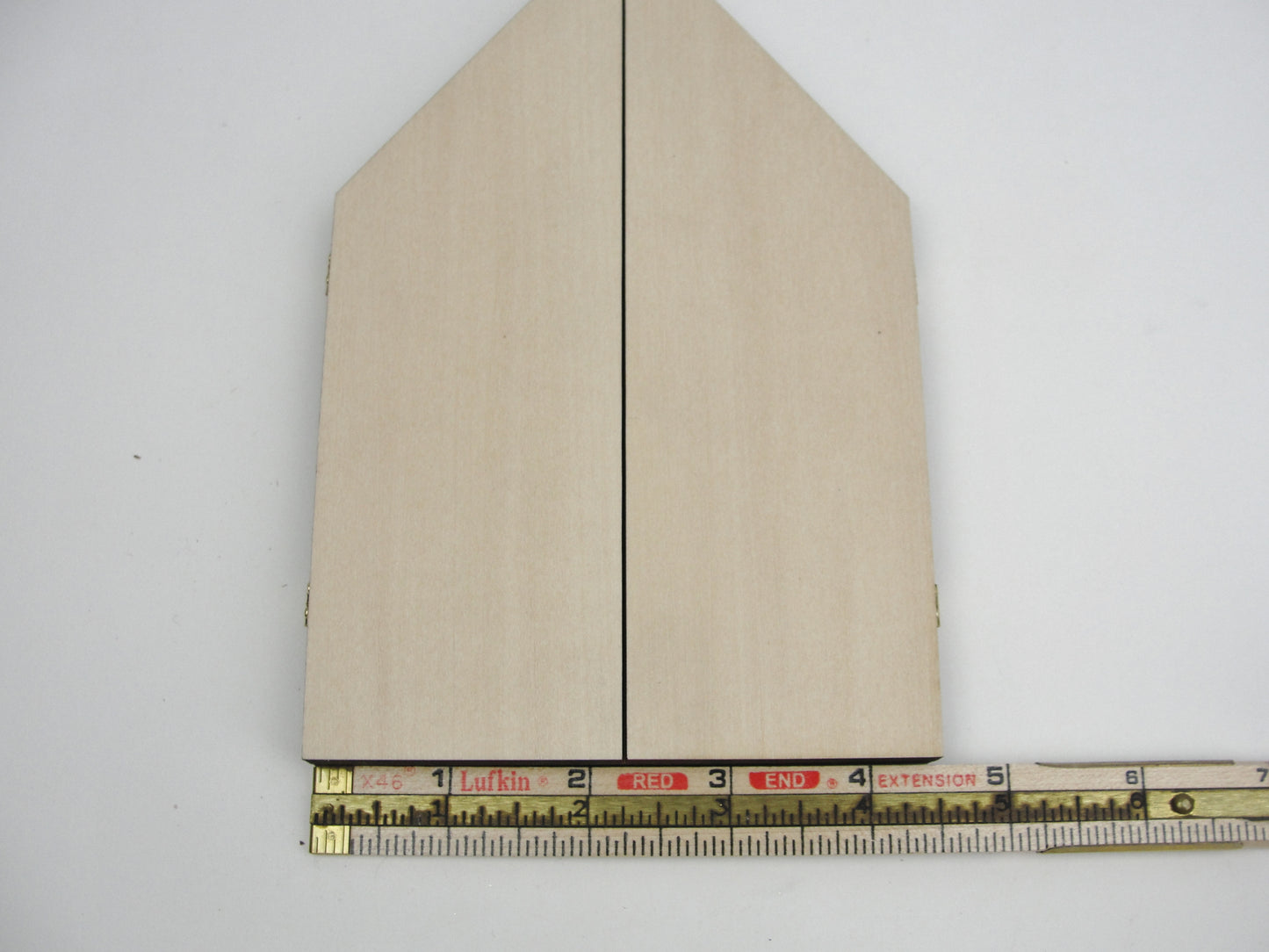 Triptych unfinished wood gothic top hinged wooden small screen