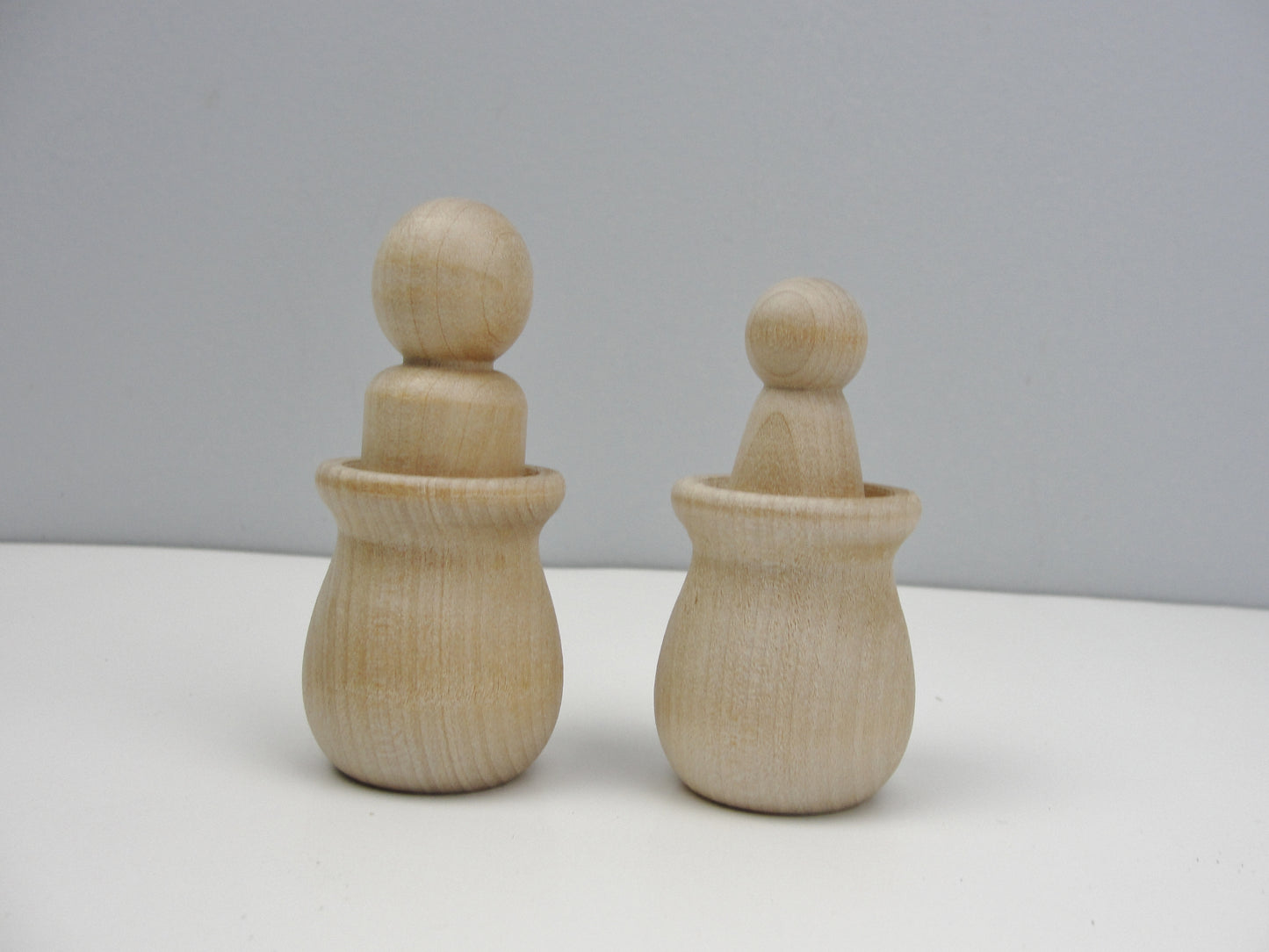 DIY Color match game Wooden candle cup and peg dad set of 6