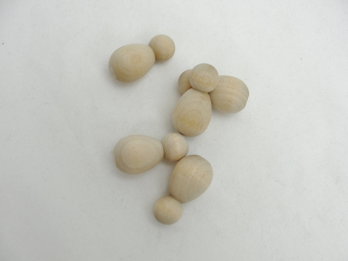 Wooden bee body, bug body set of 6 - Wood parts - Craft Supply House