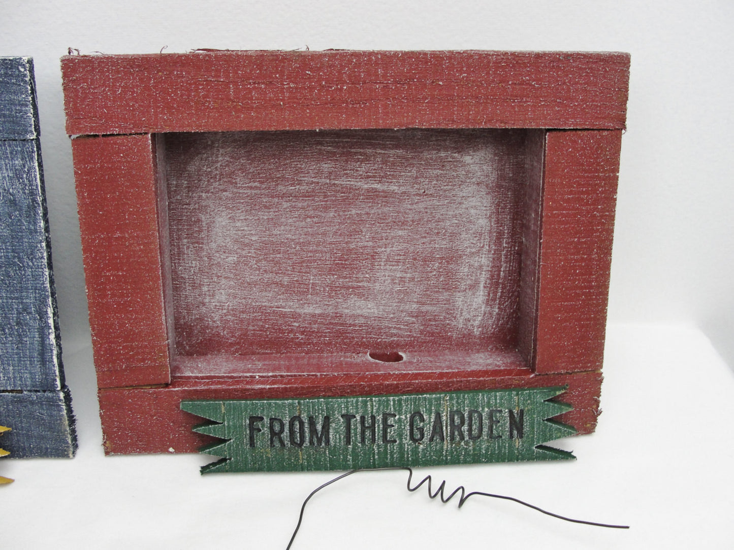 Rustic wooden shadow box frame in green, blue or maroon - General Crafts - Craft Supply House