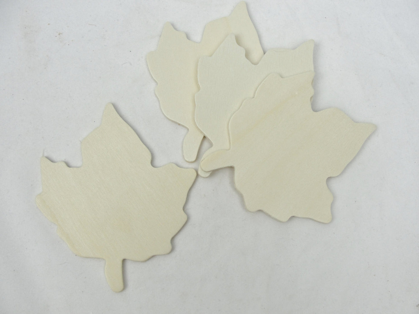 Extra Large Wooden maple leaf cutout set of 4 - Wood parts - Craft Supply House