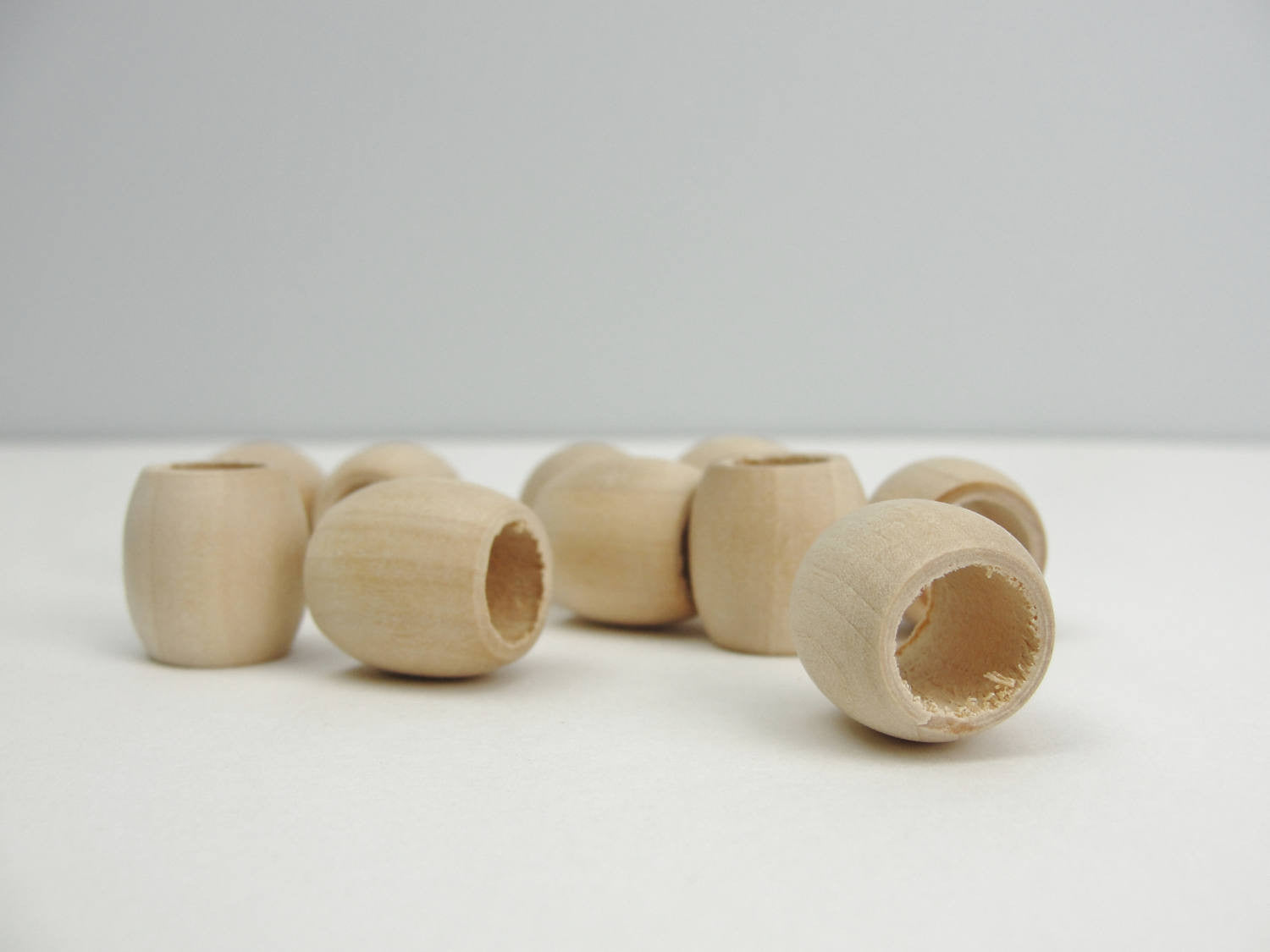 Wooden barrel bead, 5/8" (.625") unfinished - Wood parts - Craft Supply House