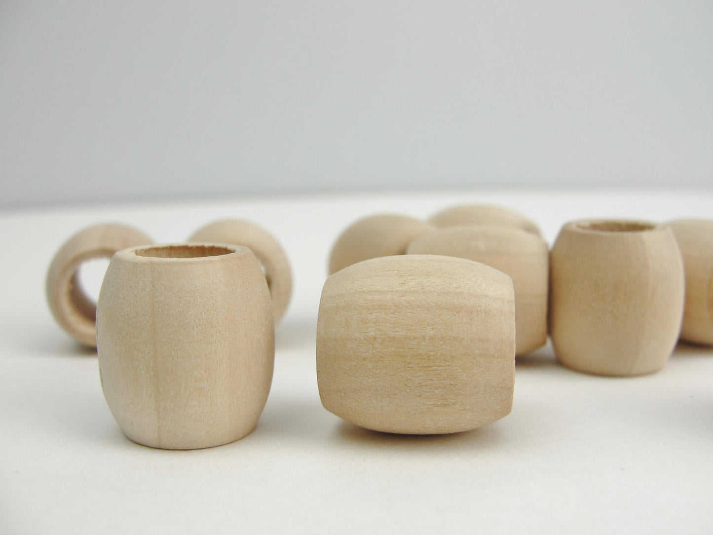 Wooden barrel bead, 5/8" (.625") unfinished - Wood parts - Craft Supply House