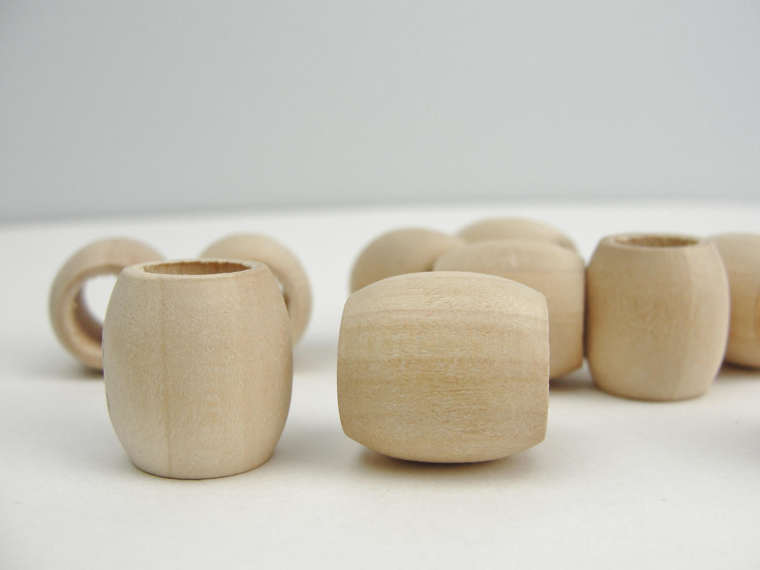 Wooden barrel bead, 5/8" (.625") unfinished - Wood parts - Craft Supply House