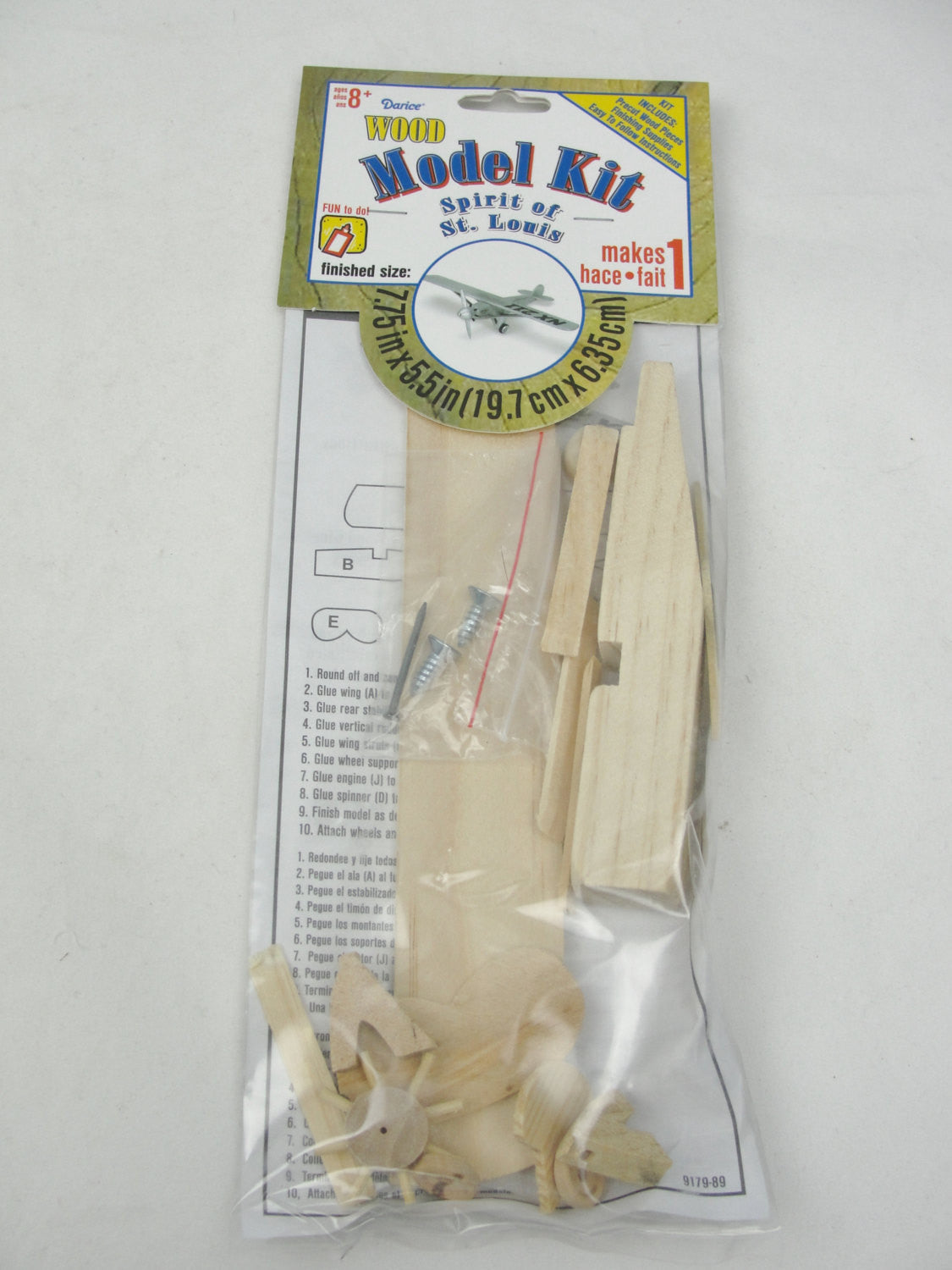 Spirit of St. Louis wooden model airplane kit - Model kits - Craft Supply House