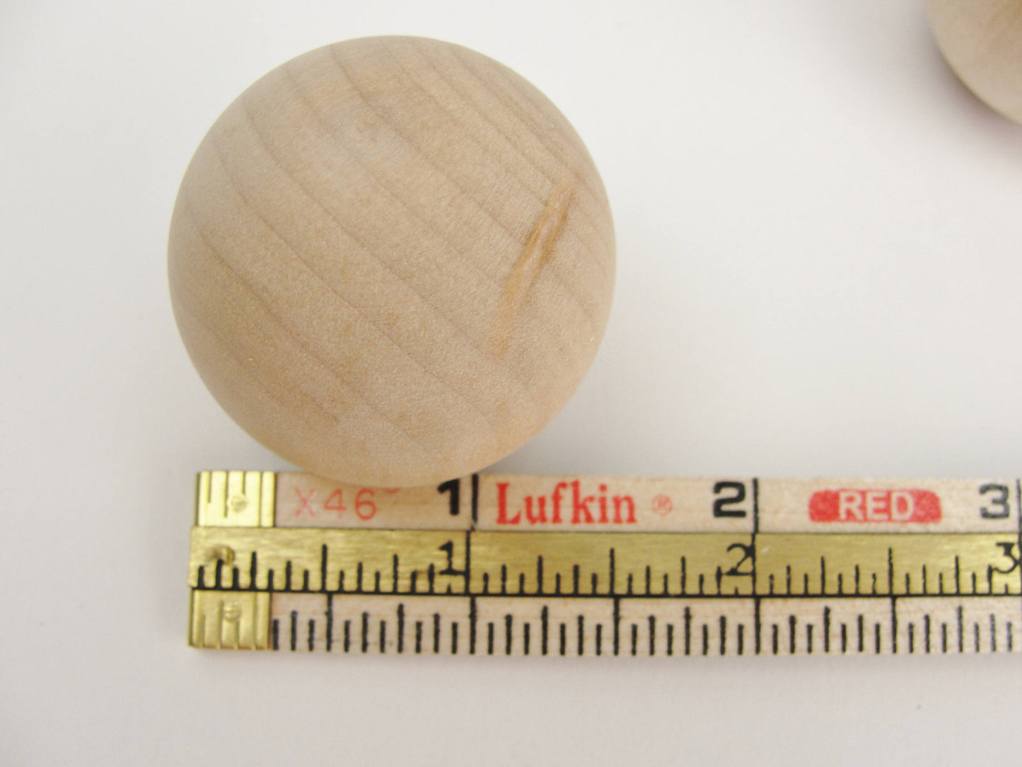 Wooden end cap ball 1.5" end cap 19/32" hole set of 6 - Wood parts - Craft Supply House