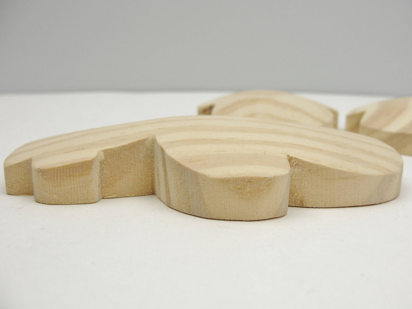 Puffy Snowman cutout unfinished diy 4 1/2" tall set of 3 - Wood parts - Craft Supply House