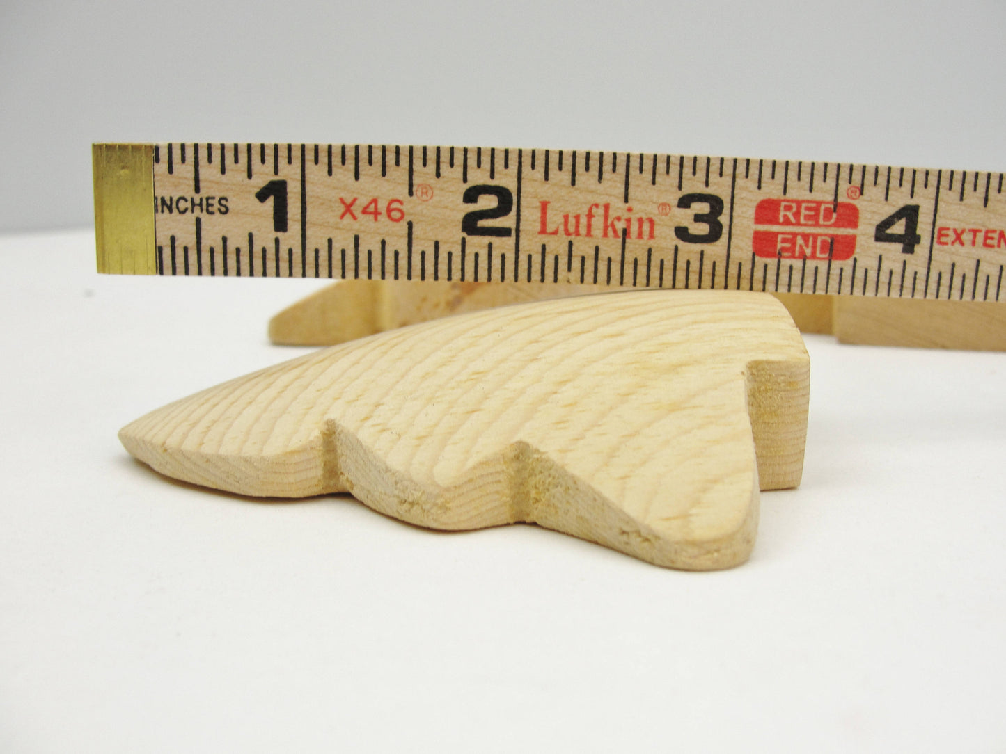 Short Puffy tree cutout unfinished diy 4 3/16" tall set of 3 - Wood parts - Craft Supply House