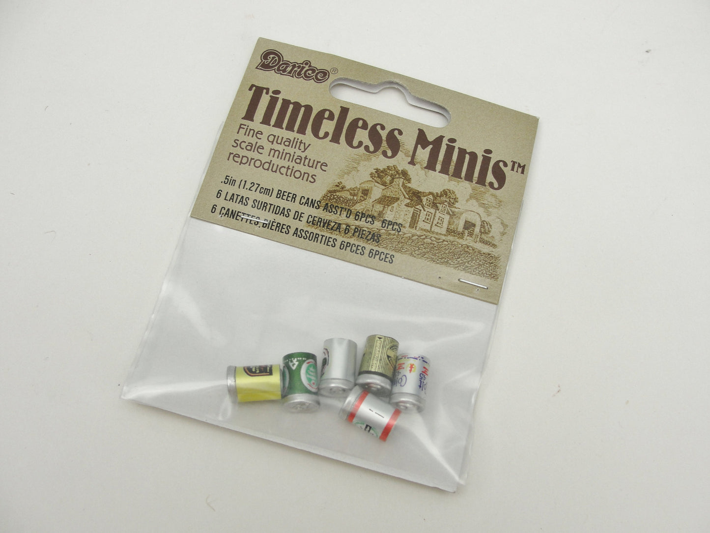 Dollhouse beer cans set of 6 - Miniatures - Craft Supply House