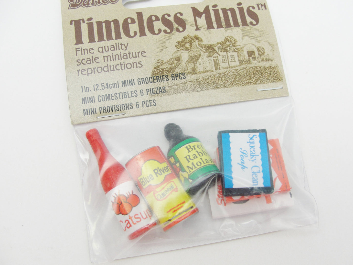 Dollhouse miniature grocery products set of 6 - Miniatures - Craft Supply House