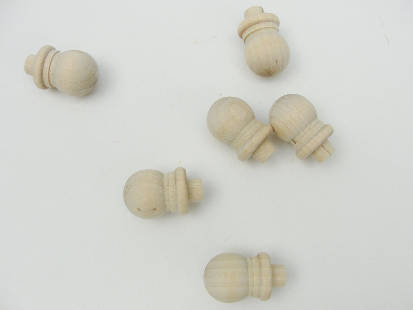 Tiny ball finial set of 6 - Wood parts - Craft Supply House