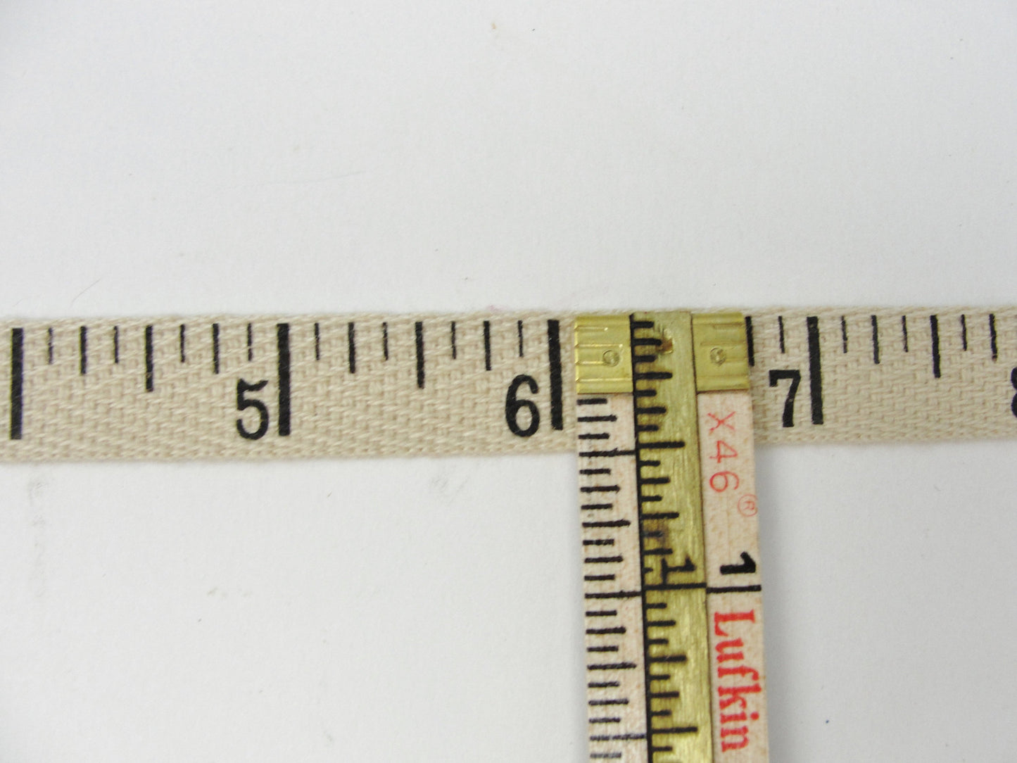 Ruler print twill tape 3 yards on wooden spool - - Craft Supply House