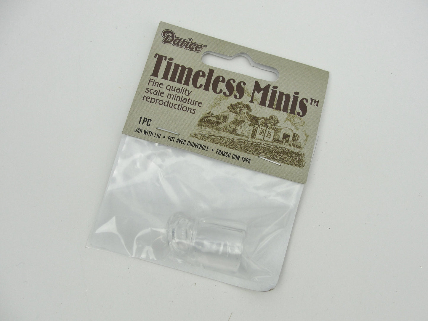 Miniature dollhouse clear canister, mini cookie jar - Miniatures - Craft Supply House