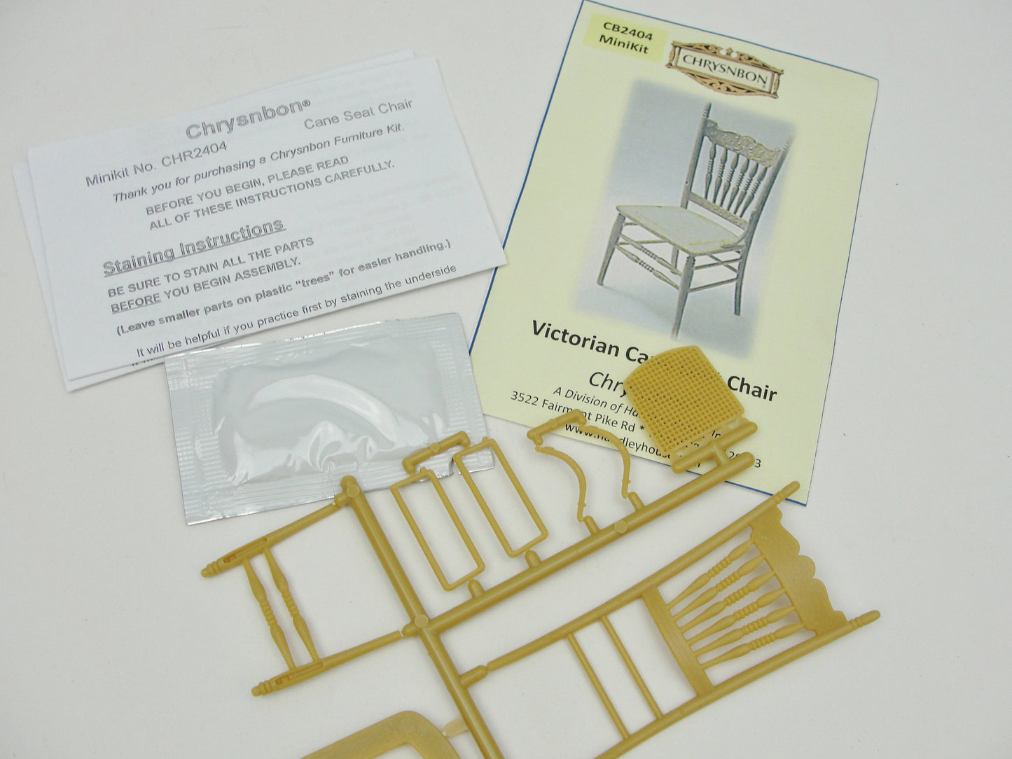 Miniature Victorian Cane Seat chair kit dollhouse furniture - Miniatures - Craft Supply House