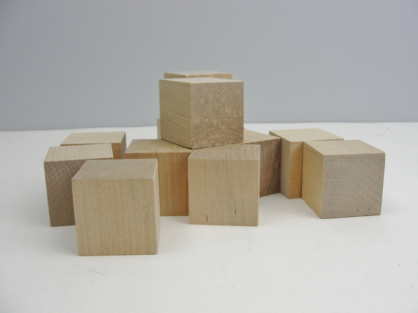 1.25" wooden block, 1 1/4 inch wooden cube, unfinished wood cube set of 10
