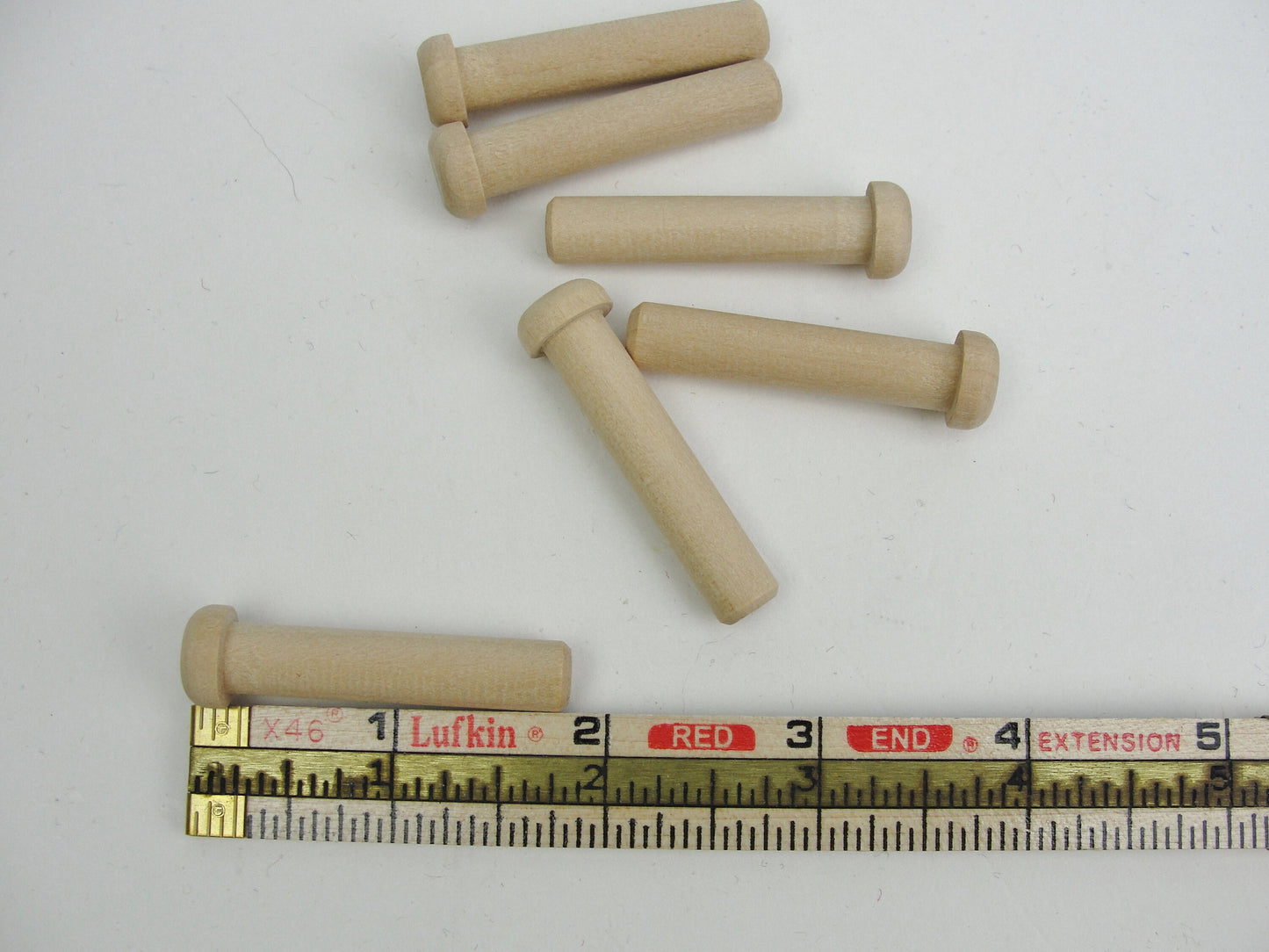 Large wooden peg 1 13/16", toy axle, unfinished DIY set of 6