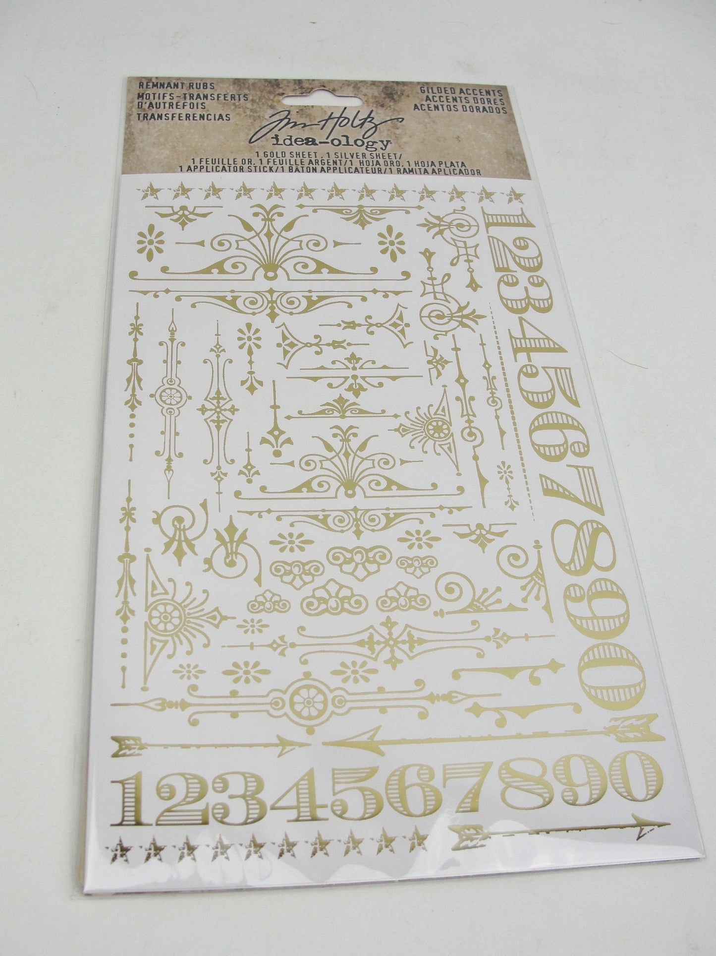 Tim Holtz Rub-ons choose Tiny Text, Gilded Accents, Specimen, Halloween, Eccentric or Christmas