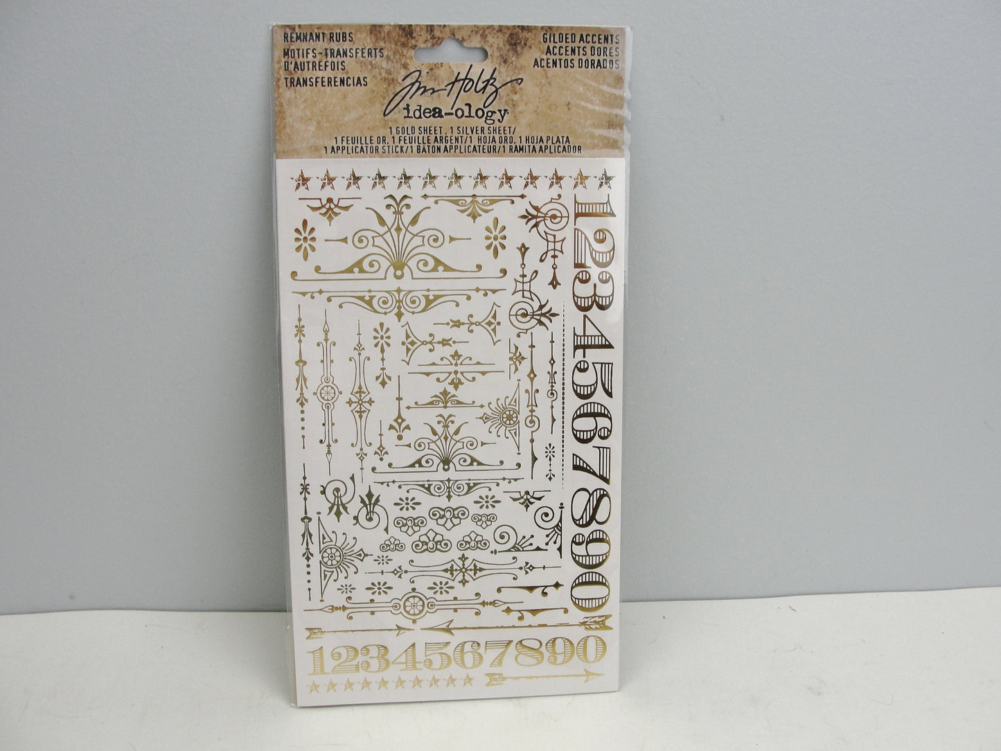 Tim Holtz Rub-ons choose Tiny Text, Gilded Accents, Specimen, Halloween, Eccentric or Christmas