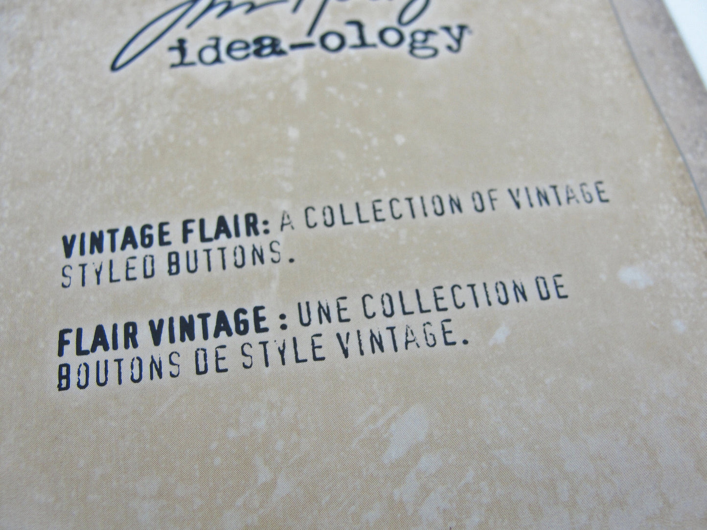 Tim Holtz idea-ology Vintage Flair buttons TH94027