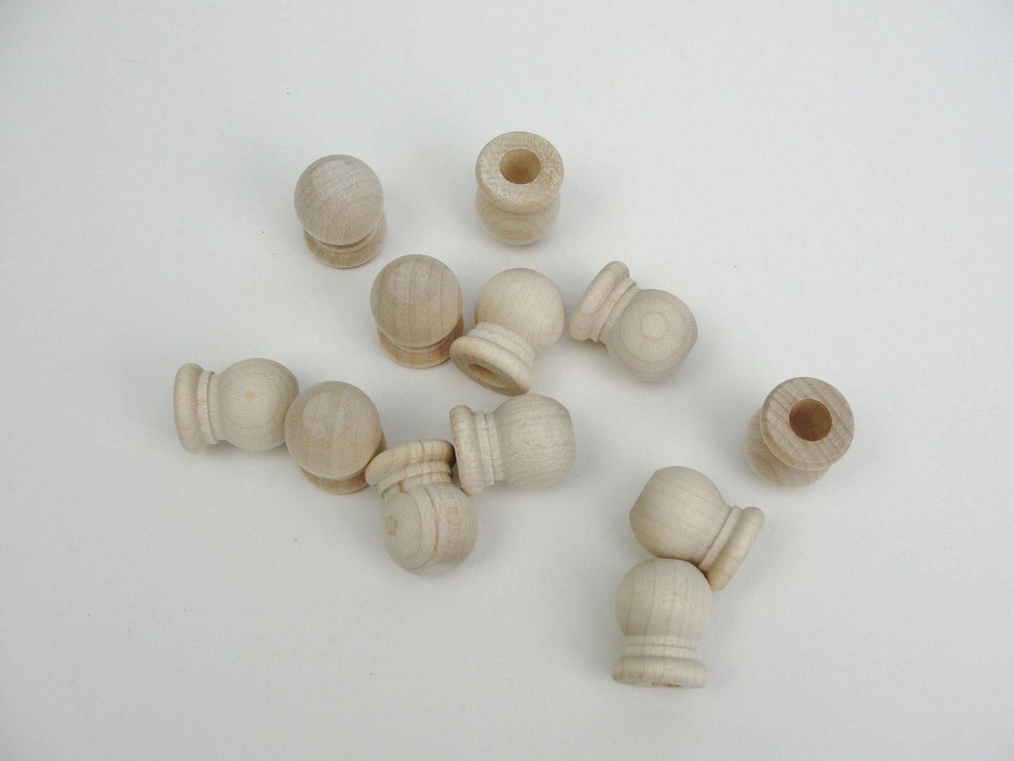 Wooden end cap Finial 3/4" tall, 19/32" wide end cap set of 12
