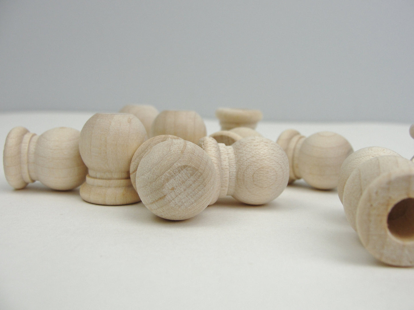 Wooden end cap Finial 3/4" tall, 19/32" wide end cap set of 12