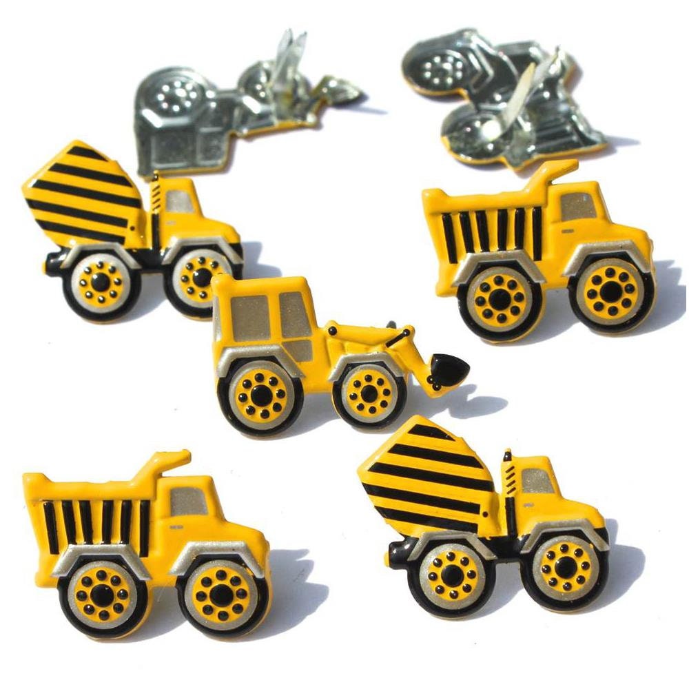 Transportation brads paper fasteners motorcycle, first responder, classic car, tractor, truck