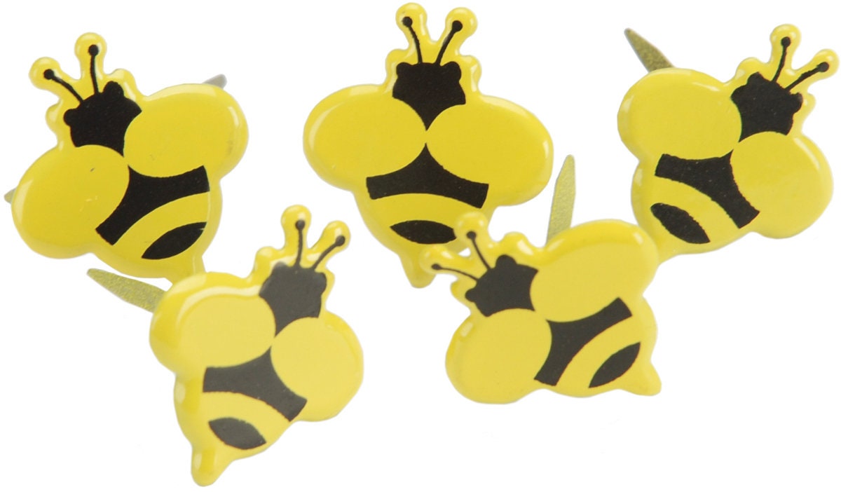 Insect brads paper fasteners choose Butterfly, Bumble bee, Mini
