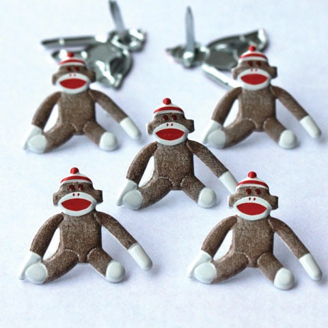 Toy brads sock monkey, building blocks, trains
