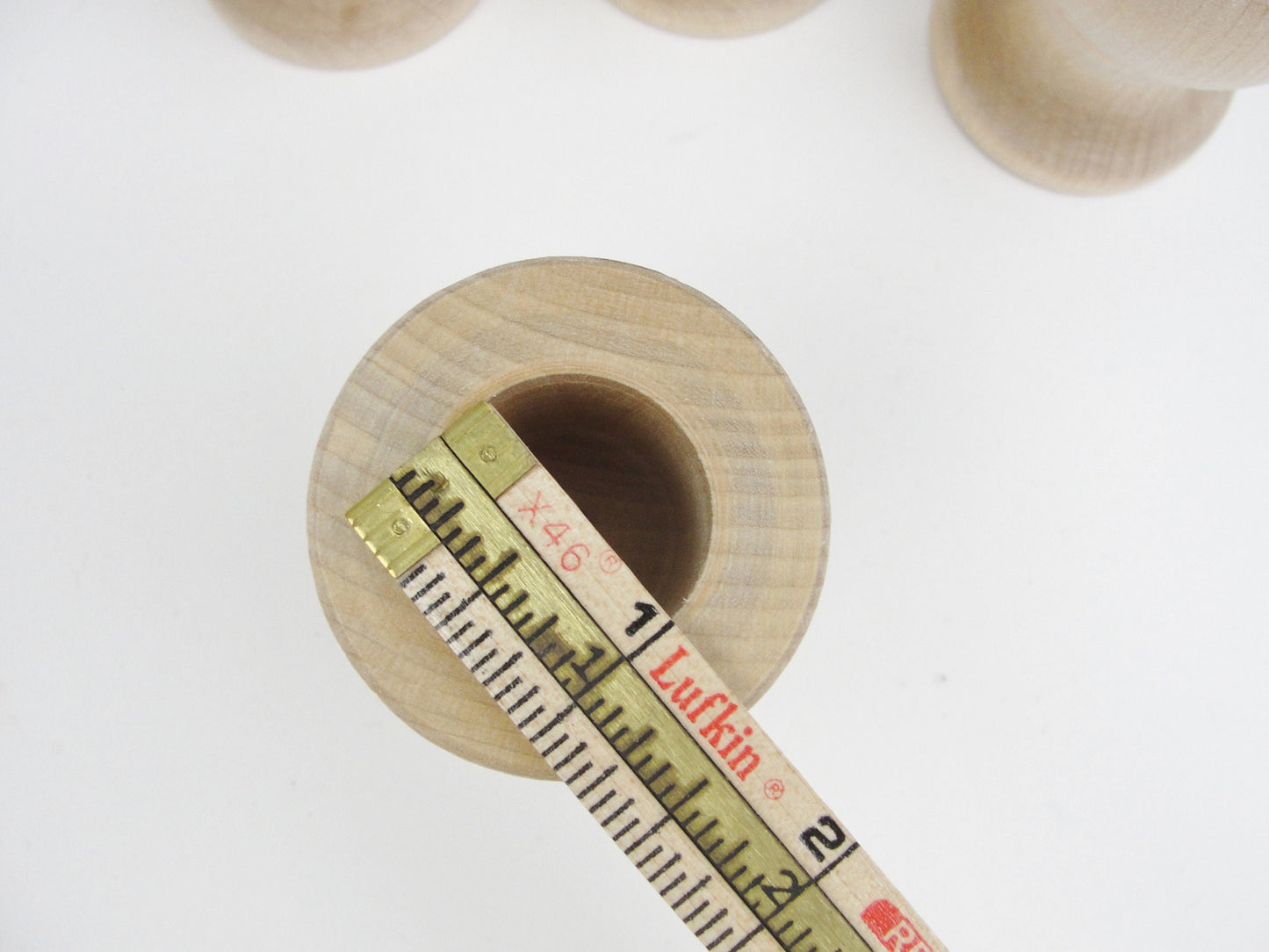 Wooden flat top ball finial set of 4