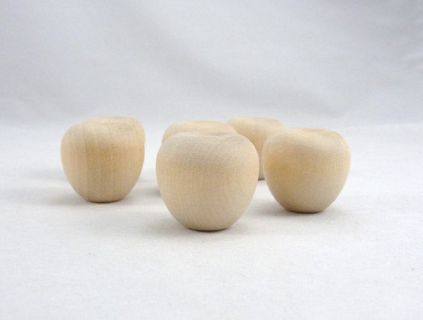 Wooden crab apple 1 1/4" set of 6 - Wood parts - Craft Supply House