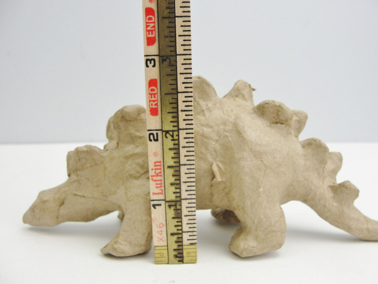 Small Paper mache Stegosaurus dinosaur