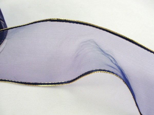 Wire Edge Floral Ribbon Sheer purple 2.5" wide - Floral Supplies - Craft Supply House