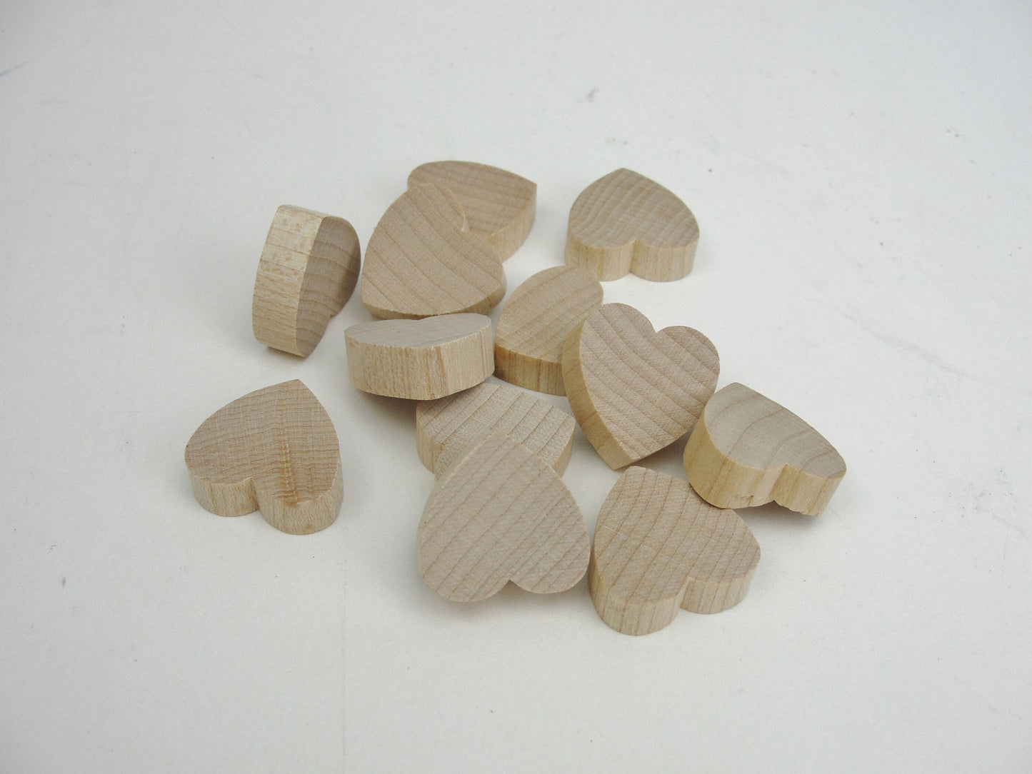 12 Wooden hearts 3/4" wide, 1/4" thick unfinished wood hearts diy