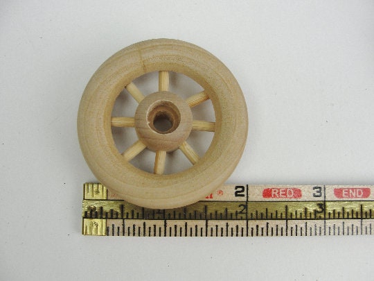 2" spoked wood wheel set of 4
