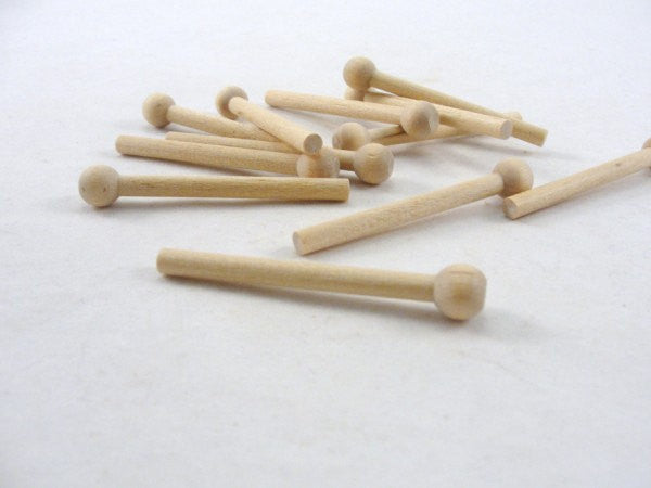 Wooden tie rack peg set of 12 - Wood parts - Craft Supply House